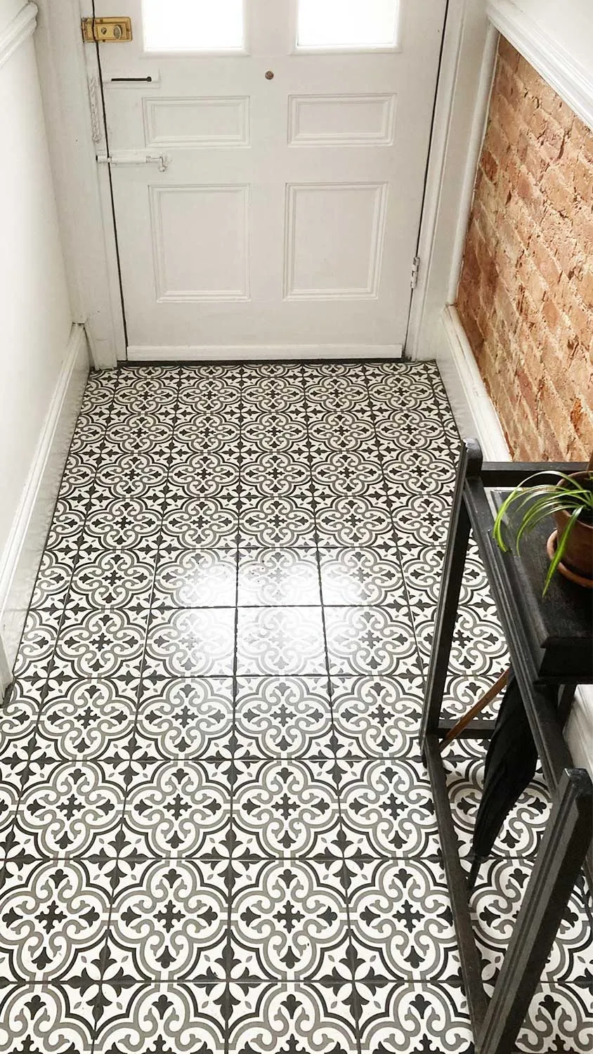 The floors were tiled and period furniture added to complete